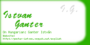 istvan ganter business card