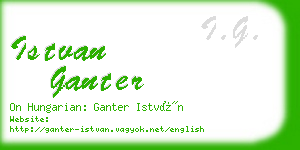 istvan ganter business card